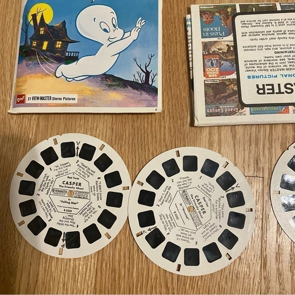 Vintage Casper the Ghost View Master Complete W/ Story Book & 3 Slides
